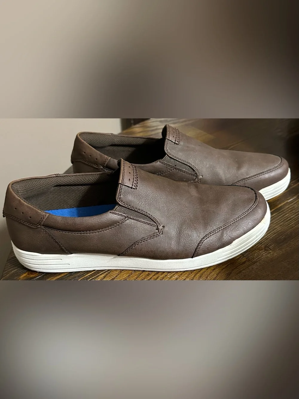 Nunn Bush Brown  Slip-On Sneakers with White Sole